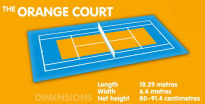 Hot Shots orange court size x